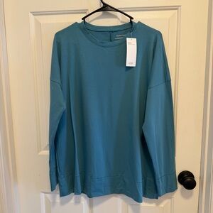 Eileen Fisher River Crew Neck Long Sleeve Top Size Small